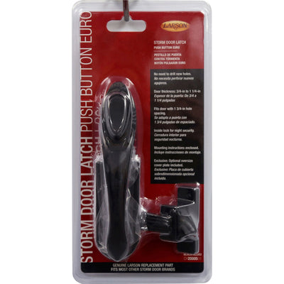 Larson Euro Zinc-Plated Black Zinc Push Button Latch