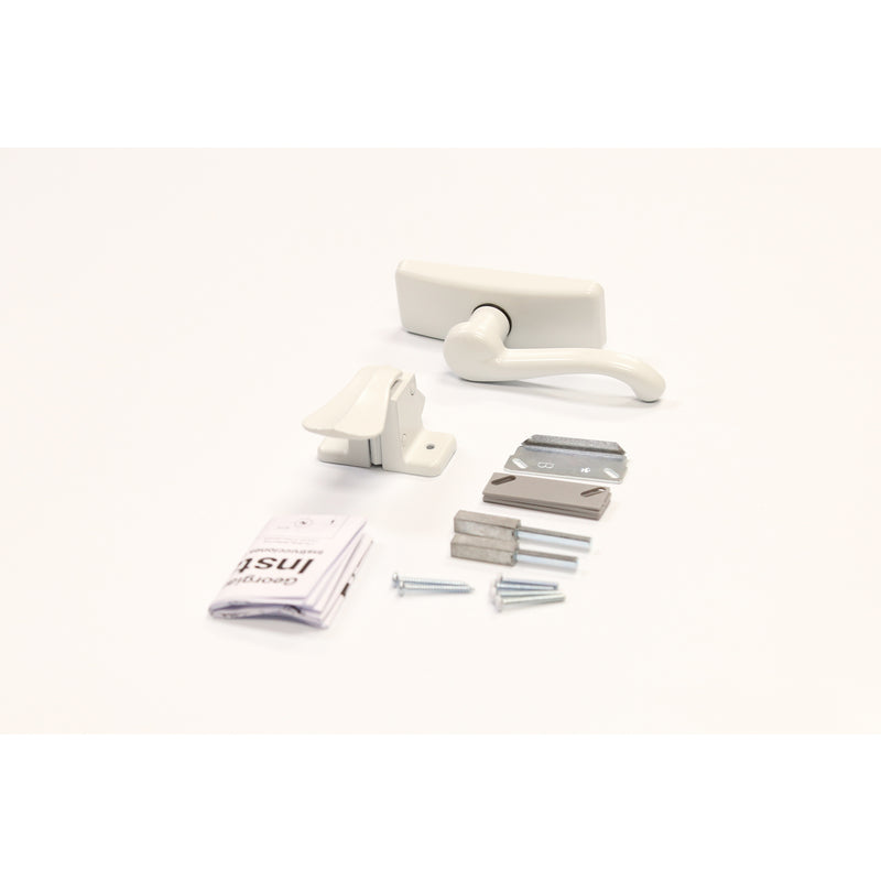 Larson Georgian Zinc-Plated White Zinc Lever Latches
