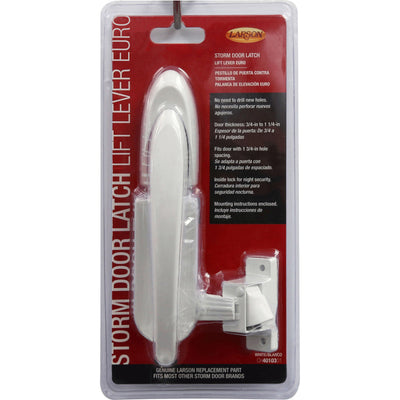 Larson Euro Zinc-Plated White Zinc Lift Lever Latch