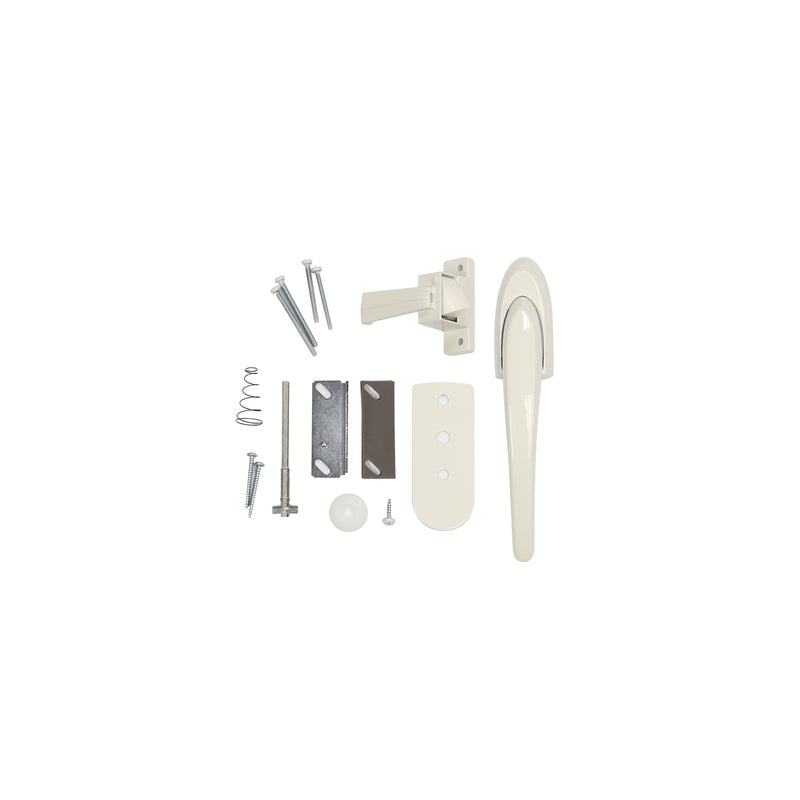 Larson Euro Zinc-Plated White Zinc Lift Lever Latch