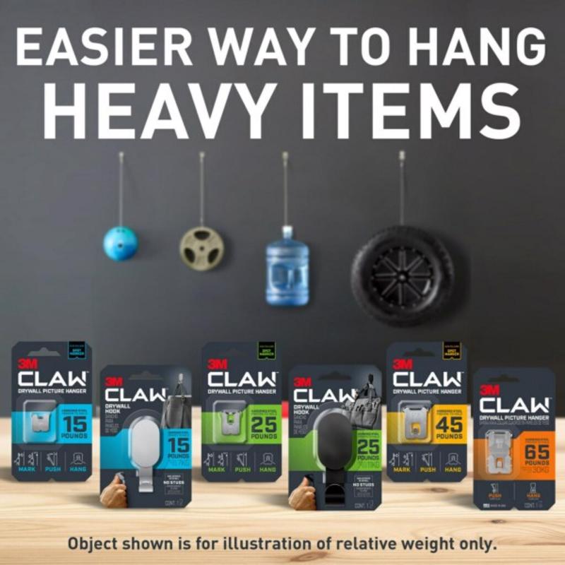 3M Claw Silver Drywall Picture Hanger 45 lb