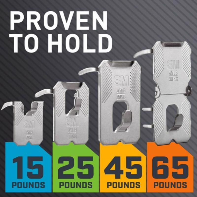 3M Claw Silver Drywall Picture Hanger 45 lb 3 pk