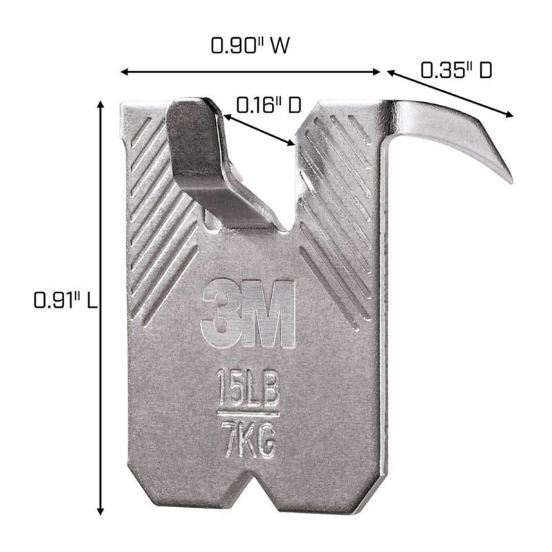 3M Claw Silver Drywall Picture Hanger 15 lb 5 pk