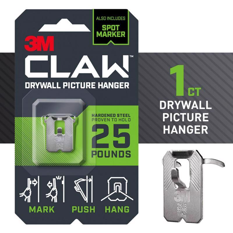 3M Claw Silver Drywall Picture Hanger 25 lb