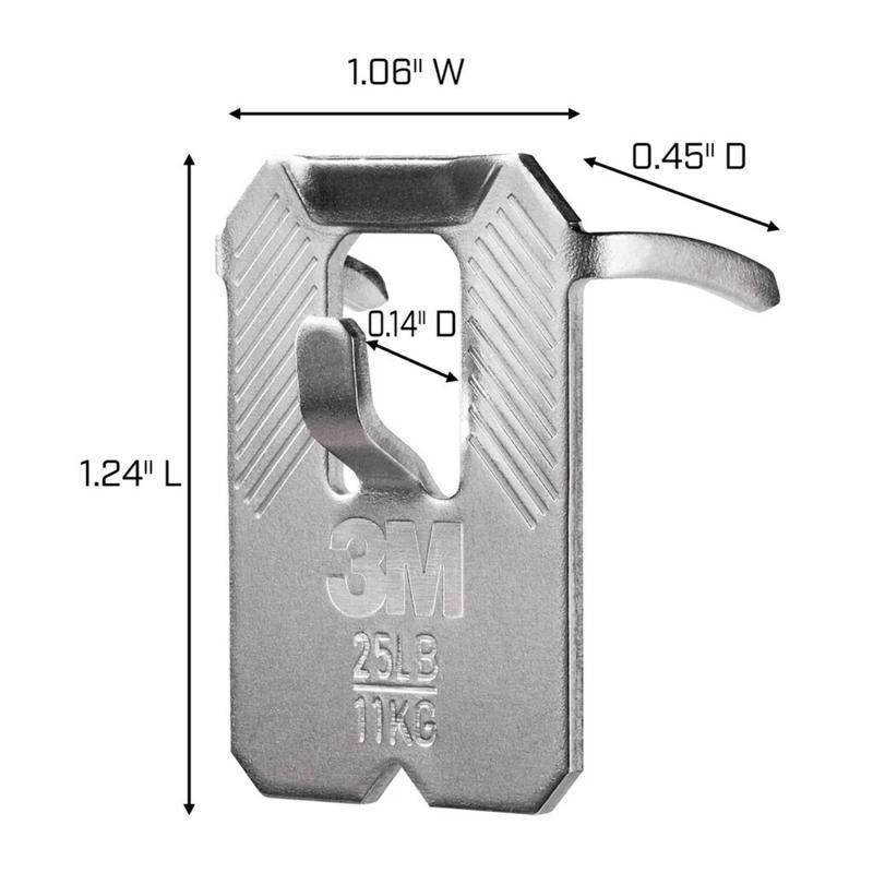 3M Claw Silver Drywall Picture Hanger 25 lb
