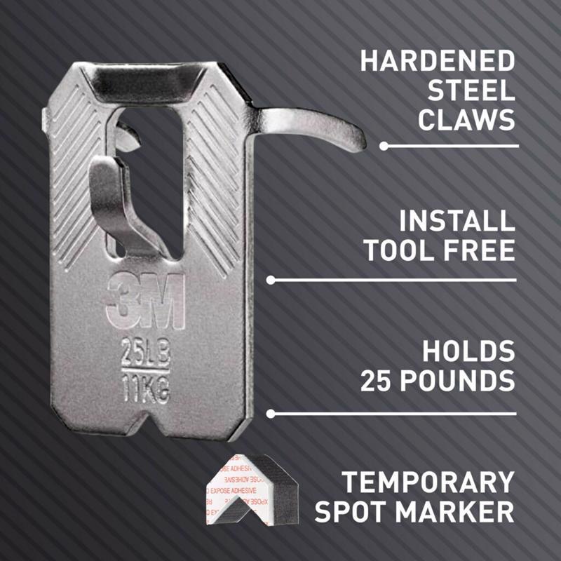 3M Claw Silver Drywall Picture Hanger 25 lb