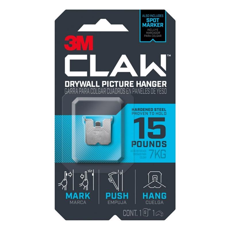 3M Claw Silver Drywall Picture Hanger 15 lb