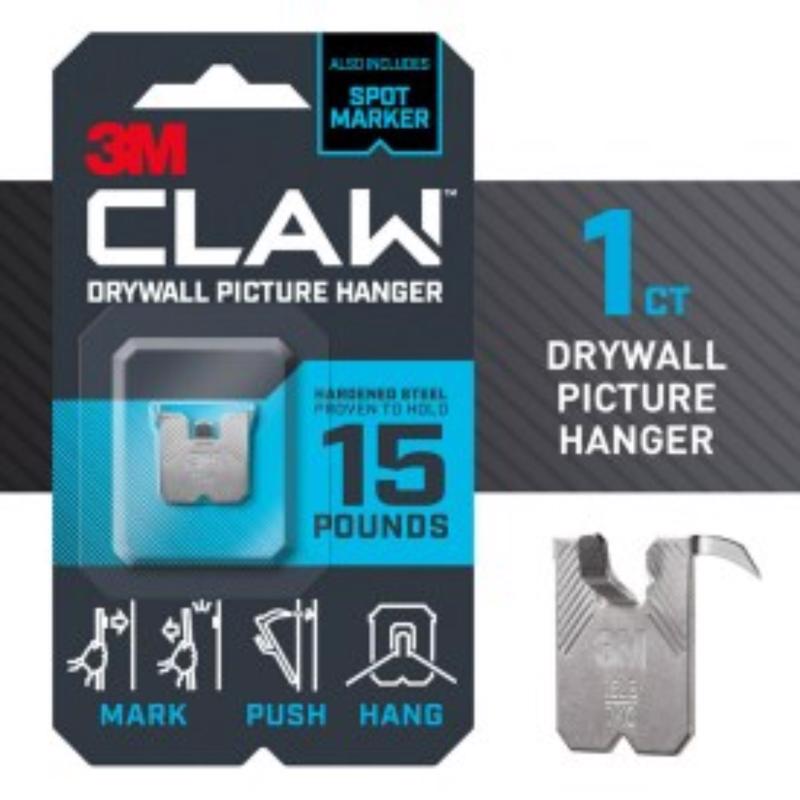 3M Claw Silver Drywall Picture Hanger 15 lb