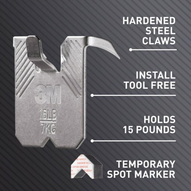 3M Claw Silver Drywall Picture Hanger 15 lb