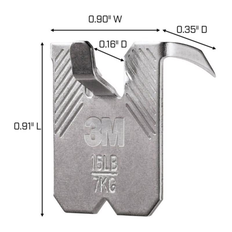 3M Claw Silver Drywall Picture Hanger 15 lb