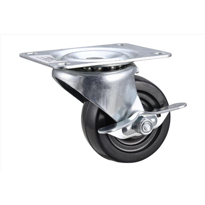 Projex 3 in. D Swivel Soft Rubber Caster with Swivel Plate 175 lb