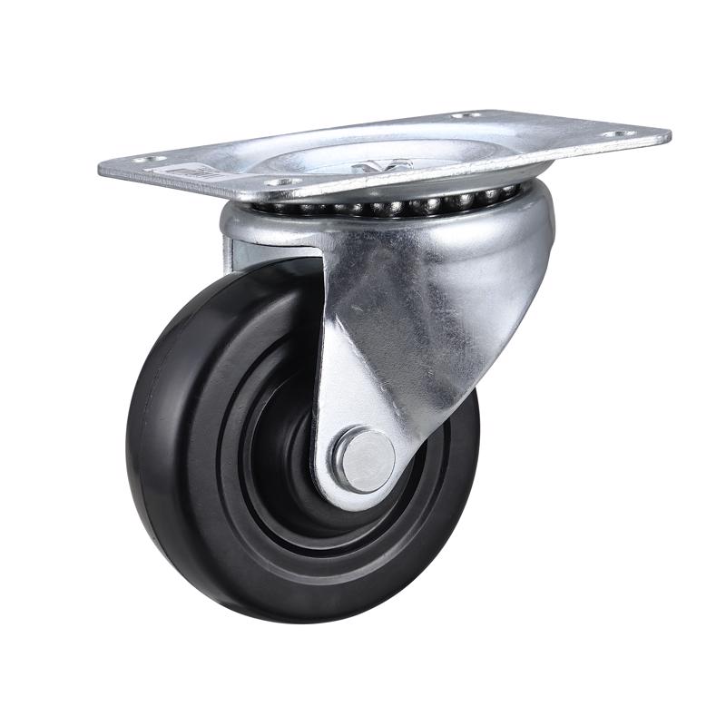 Projex 4 in. D Swivel Soft Rubber Caster with Swivel Plate 200 lb