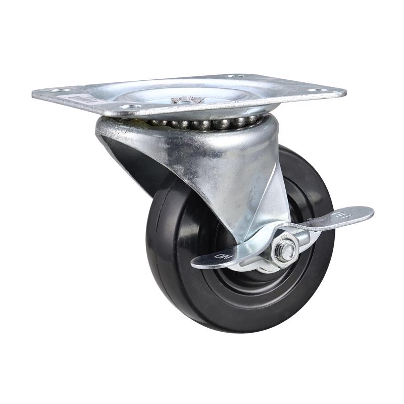 Projex 4 in. D Swivel Soft Rubber Caster with Swivel Plate 200 lb