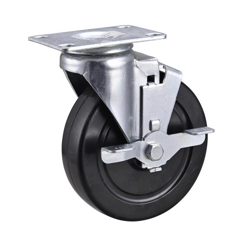 Projex 5 in. D Swivel Soft Rubber Caster 225 lb