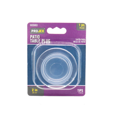 Projex Plastic Umbrella Hole Ring and Cap Set Clear Round 2 in. W