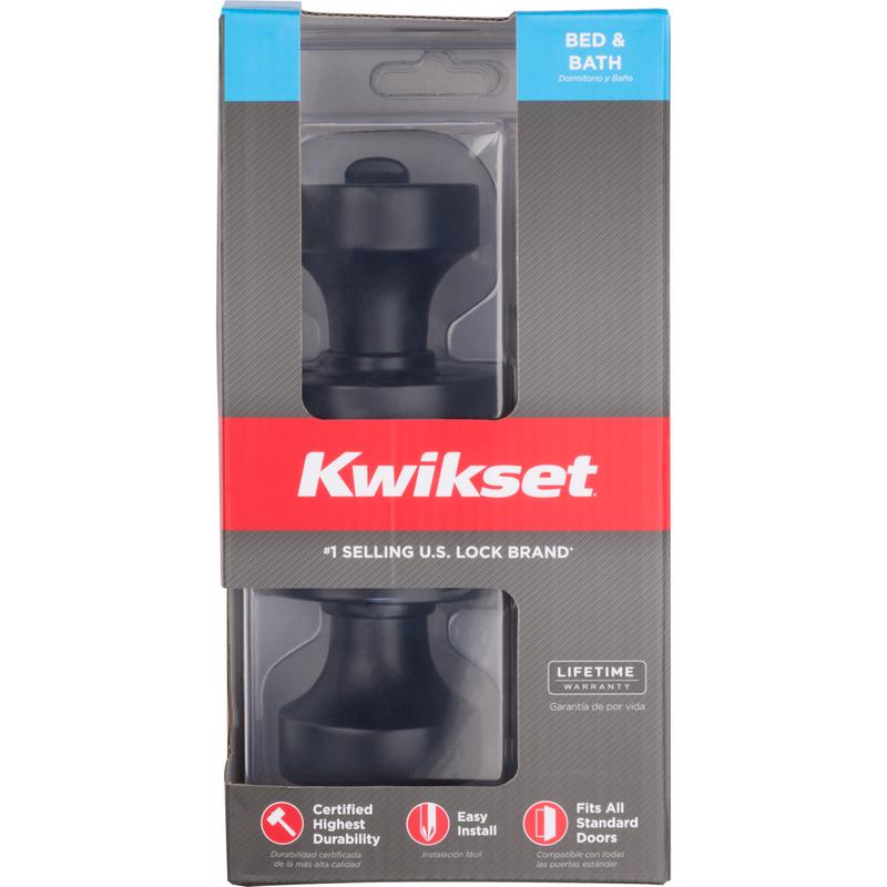 Kwikset Signature Series Pismo Matte Black Knob