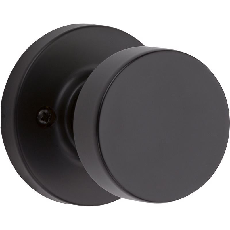 Kwikset Signature Series Pismo Matte Black Knob Right or Left Handed