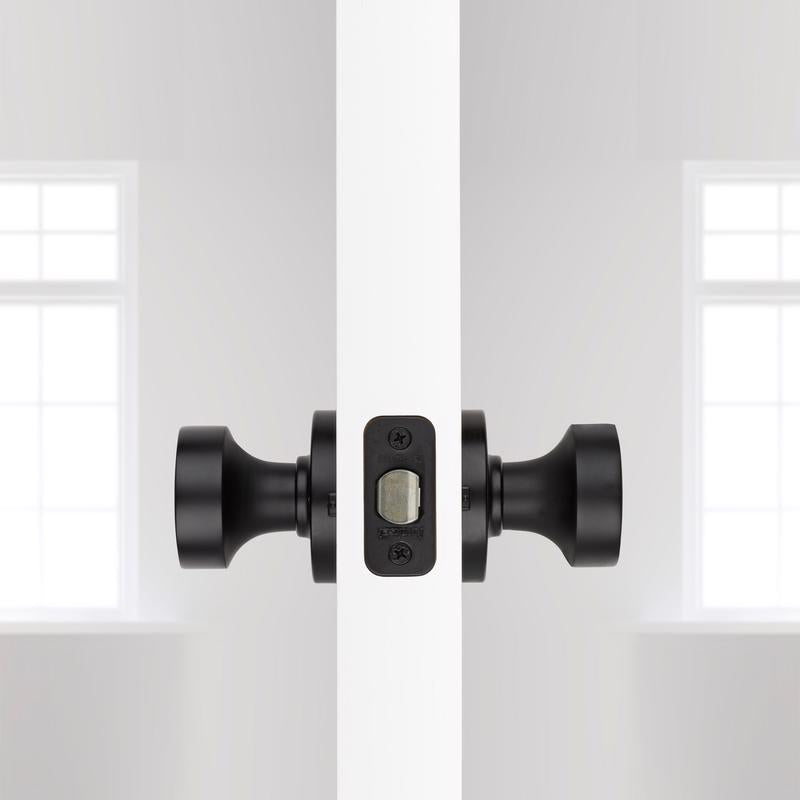 Kwikset Signature Series Pismo Matte Black Knob Right or Left Handed