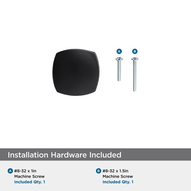 Amerock Stature Allison Square Cabinet Knob 1-1/4 in. D 1-1/4 in. Matte