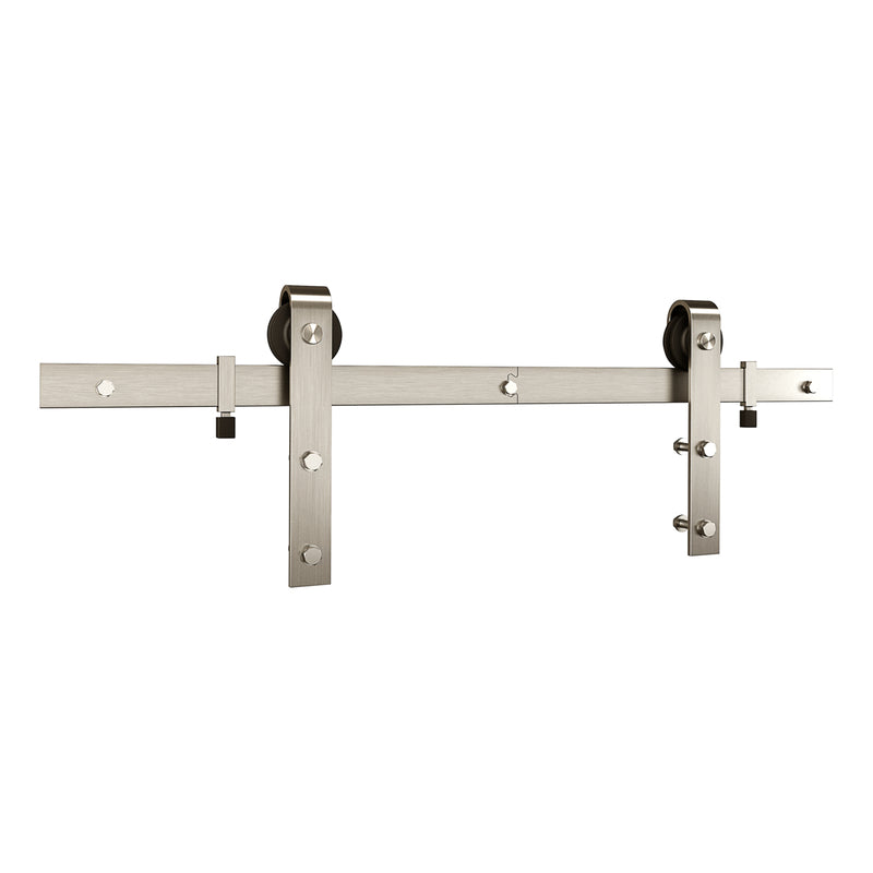 National Hardware 72 in. L Satin Nickel Silver Steel Barn Door Hanger Kit