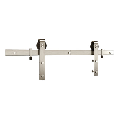 National Hardware 72 in. L Satin Nickel Silver Steel Barn Door Hanger Kit