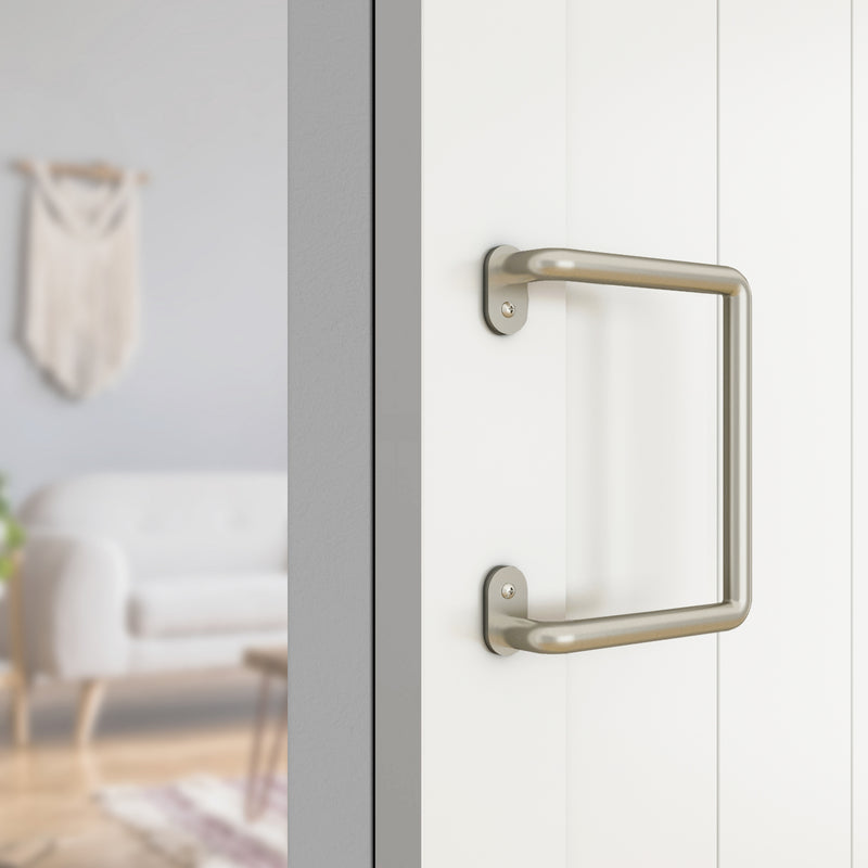 National Hardware Troy 5/8 in. D X 6-3/32 in. L Satin Nickel Silver Steel Pull Handle