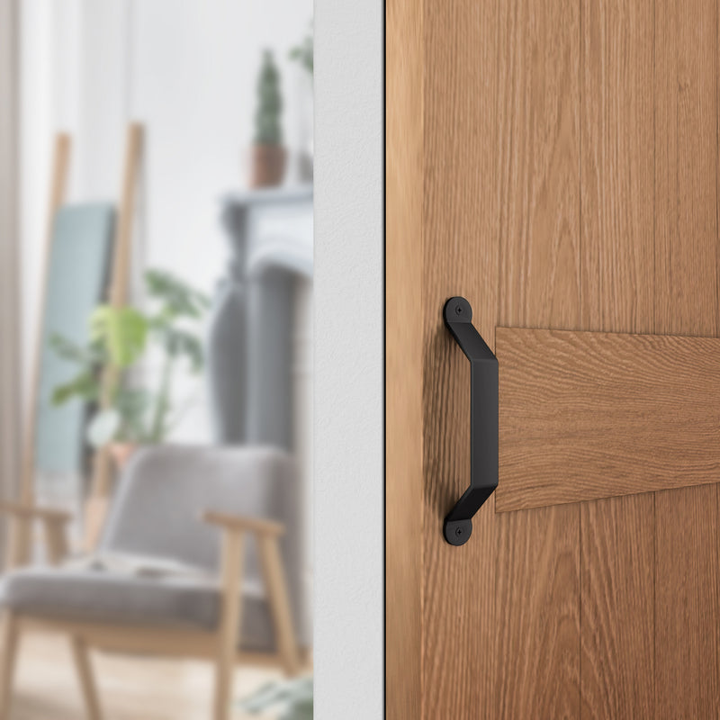 National Hardware Charleston Matte Black Steel Pull Handle