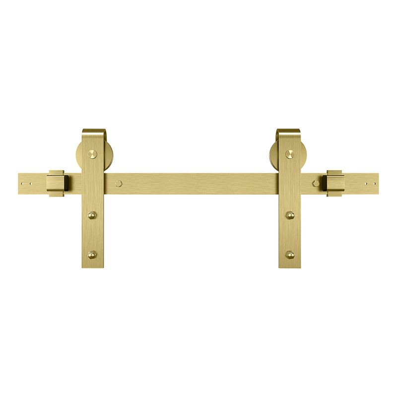 National Hardware Designer 72 in. L Brushed Gold Steel Barn Door Hanger Kit