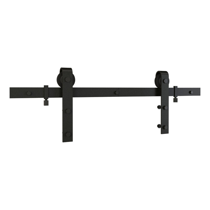 National Hardware Classic 72 in. L Matte Black Steel Barn Door Hanger Kit