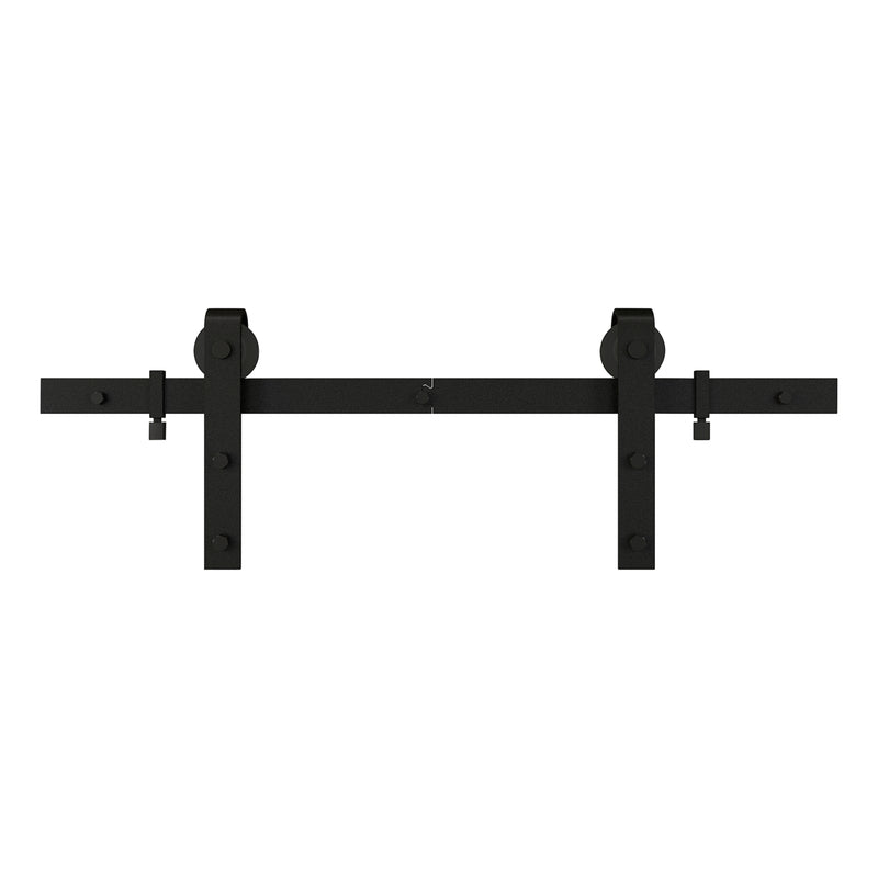 National Hardware Classic 72 in. L Matte Black Steel Barn Door Hanger Kit