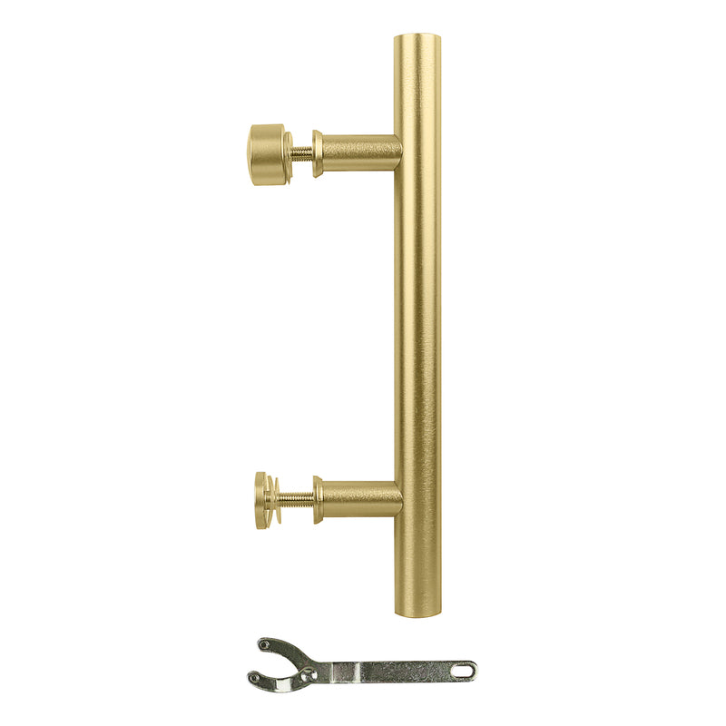 National Hardware Madison 31/32 in. D X 12 in. L Brushed Gold Steel Pull Handle