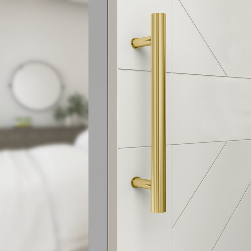 National Hardware Madison 31/32 in. D X 12 in. L Brushed Gold Steel Pull Handle