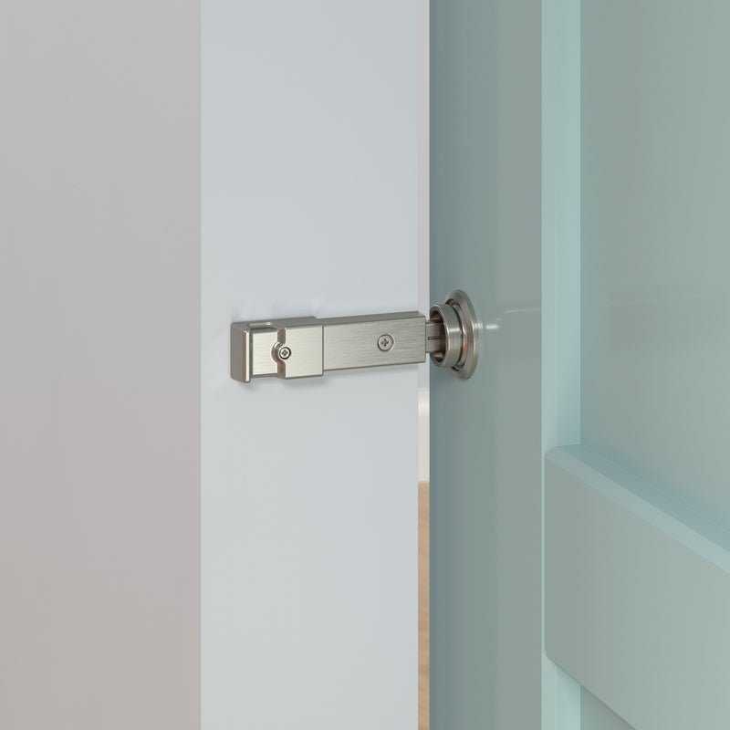 National Hardware Satin Nickel Zinc Indoor Sliding Door Lock