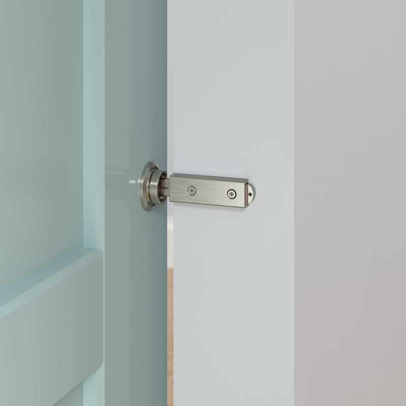 National Hardware Satin Nickel Zinc Indoor Sliding Door Lock