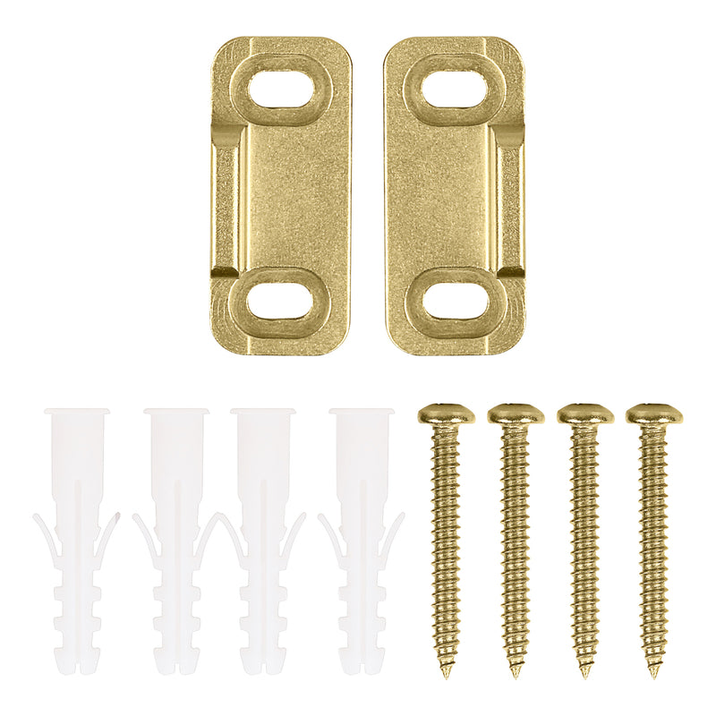 National Hardware 1-3/4 in. L Brushed Gold Aluminum Double Floor Guide