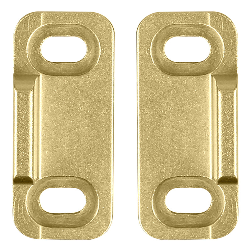 National Hardware 1-3/4 in. L Brushed Gold Aluminum Double Floor Guide