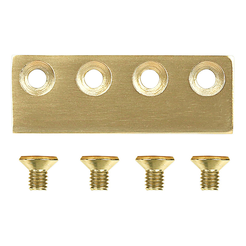 National Hardware 5/8 in. D X 3-1/8 in. L Brushed Gold Steel Sliding Door Hardware Connecting Adapte