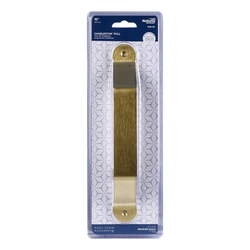 National Hardware Charleston Brushed Gold Steel Pull Handle