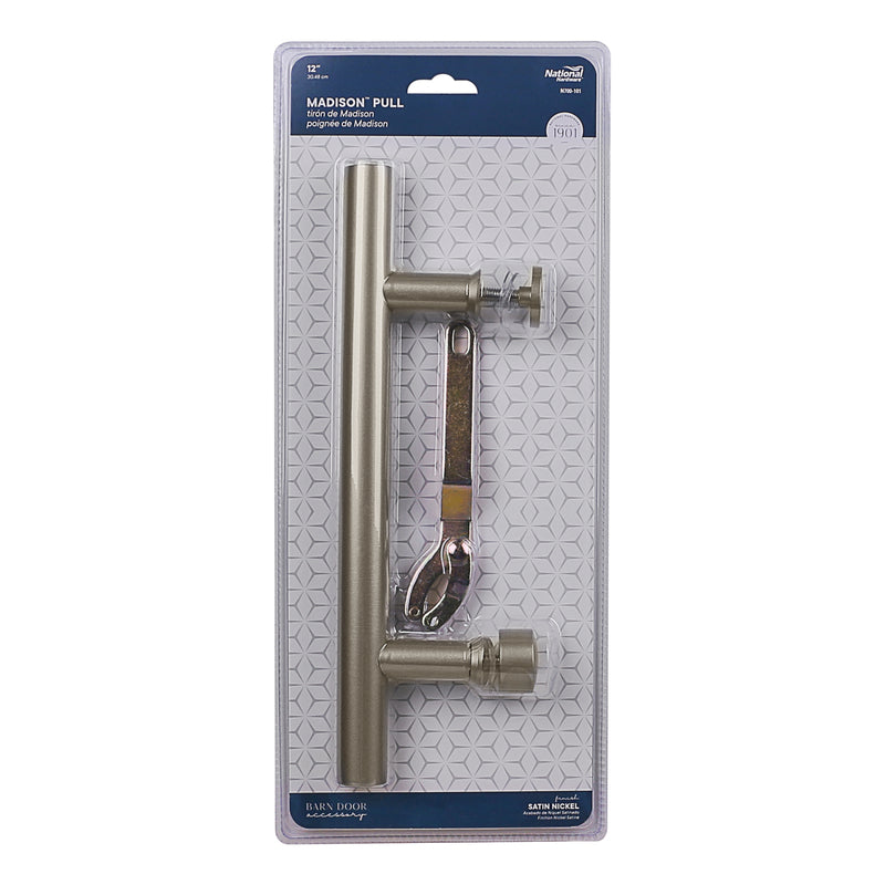 National Hardware Madison 31/32 in. D Satin Nickel Silver Steel Pull Handle