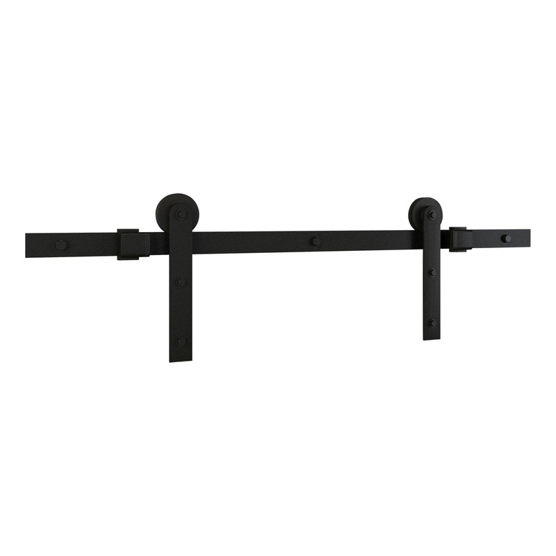 National Hardware Builder 72 in. L Matte Black Steel Barn Door Hanger Kit