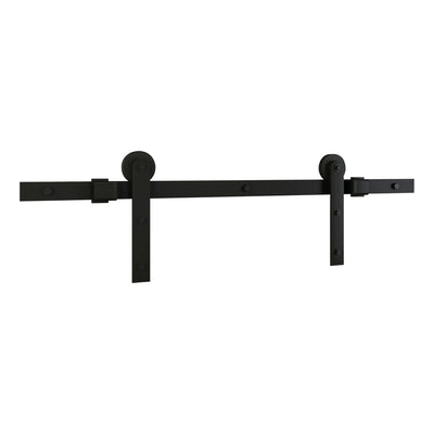 National Hardware Builder 72 in. L Matte Black Steel Barn Door Hanger Kit
