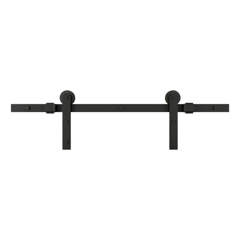 National Hardware Builder 72 in. L Matte Black Steel Barn Door Hanger Kit