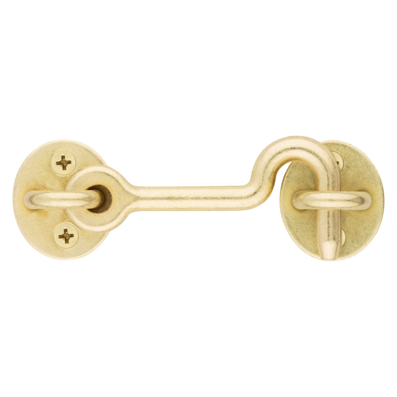 National Hardware 4 in. L Brushed Gold Steel Hook and Eye Closure