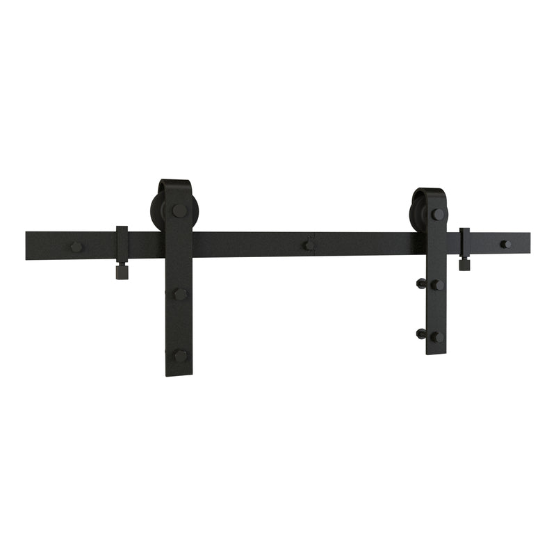 National Hardware Classic 96 in. L Matte Black Steel Barn Door Hanger Kit