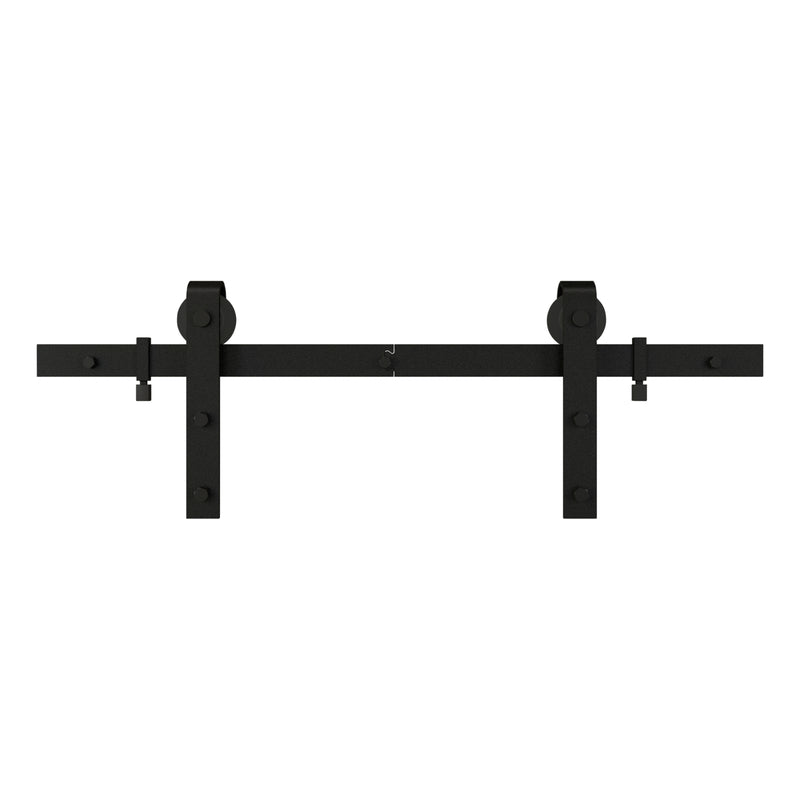 National Hardware Classic 96 in. L Matte Black Steel Barn Door Hanger Kit