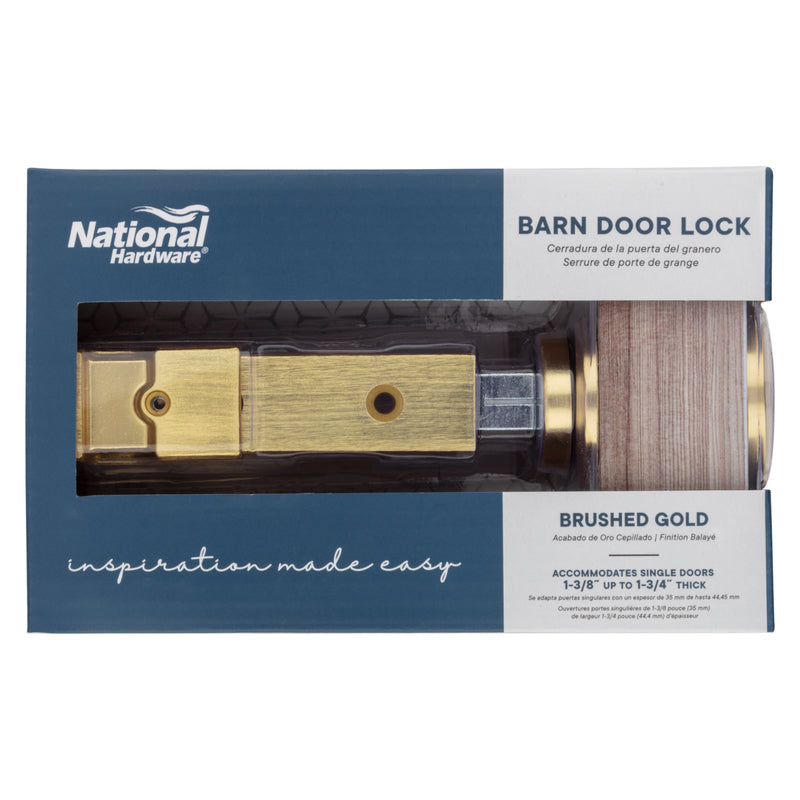 National Hardware Brushed Zinc Indoor Sliding Door Lock