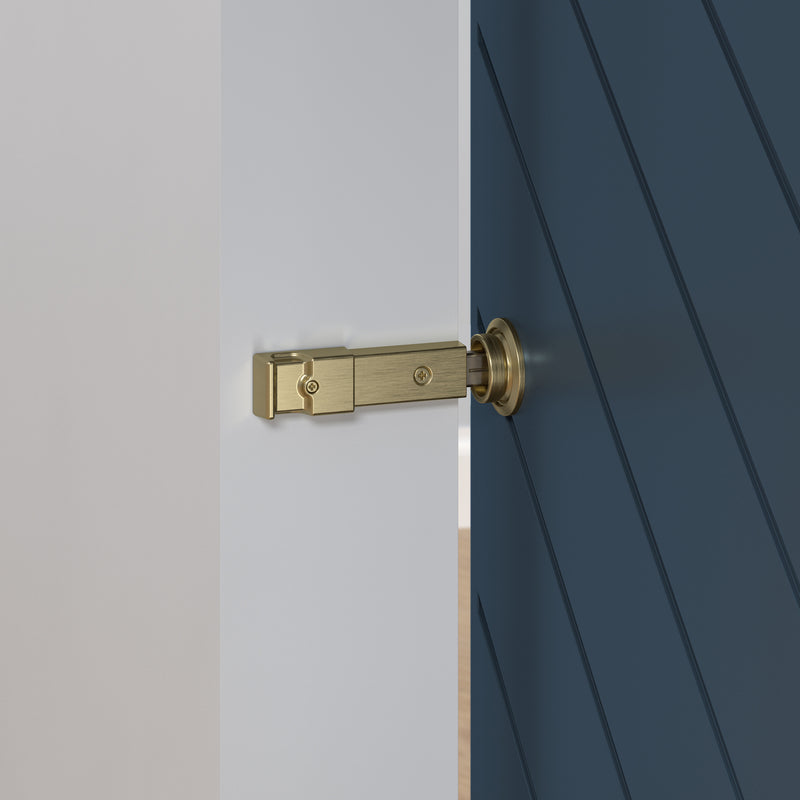 National Hardware Brushed Zinc Indoor Sliding Door Lock