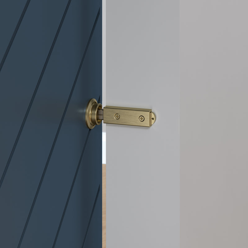 National Hardware Brushed Zinc Indoor Sliding Door Lock