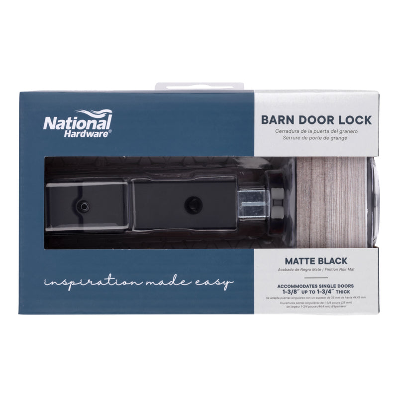 National Hardware Matte Zinc Indoor Sliding Door Lock