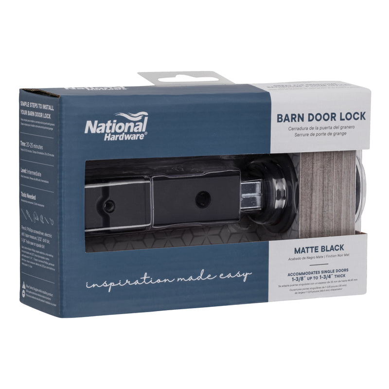 National Hardware Matte Zinc Indoor Sliding Door Lock